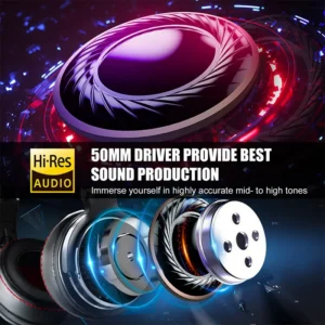 Wired Professional Studio Pro 50 DJ Headphones With Microphone Over Ear HiFi Monitor Music Headset Earphone For Phone PC